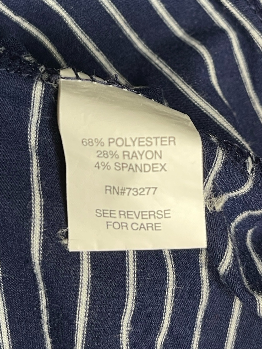 Mudd Everyday Tee Relaxed Striped White and Blue size Small - Picture 4 of 4